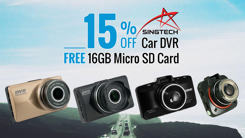 15% OFF Car DVR + FREE 16GB Micro SD Card